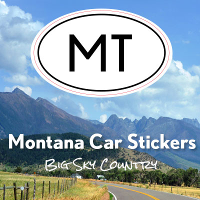 MO State of Montana oval car sticker