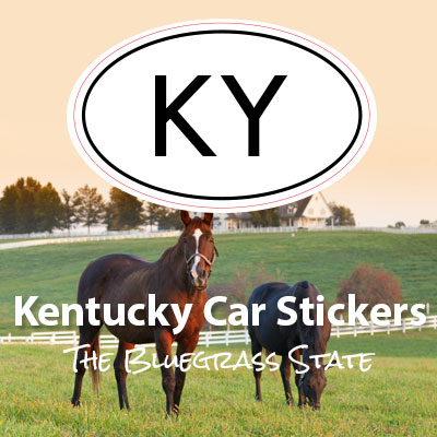 KY State of Kansas oval car sticker