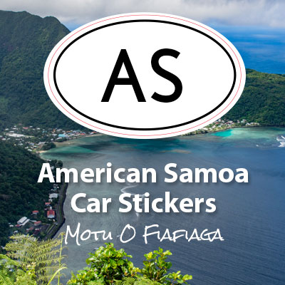 AS Territory of American Samoa oval car sticker