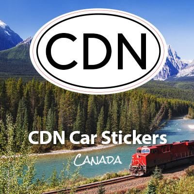 CDN Canda oval car sticker