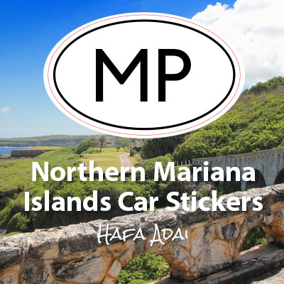 MP Commonwealth of the Northern Mariana Islands oval car sticker